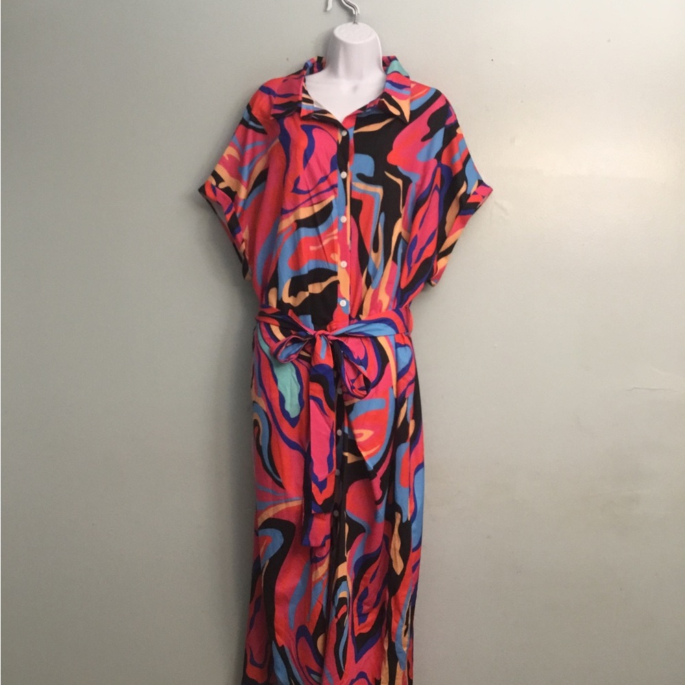 SHEIN Multicolor Abstract Dress - Picture 9 of 12